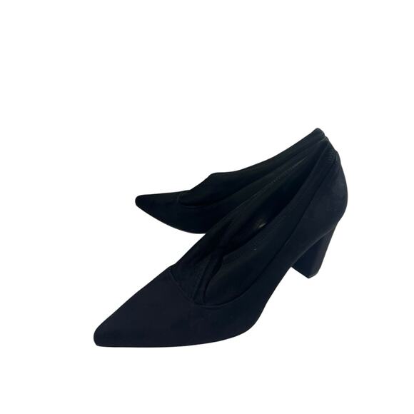 JON JOSEF Black Velvet & Suede Leather Heels Loafers Shoes Women's 10M - Picture 11 of 11